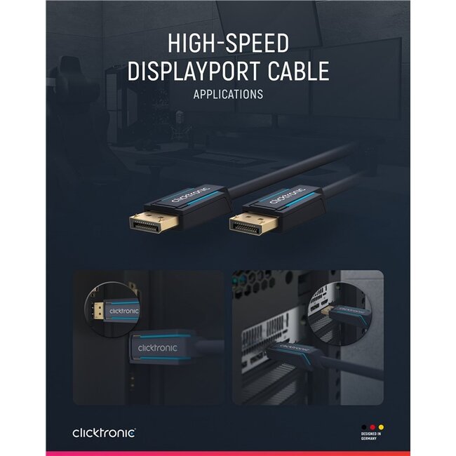 Clicktronic DisplayPort™ Cable 3 m