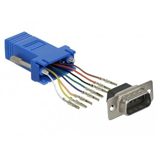 DeLOCK Delock Adapter D-Sub 9 pin male to RJ45 female Assembly Kit blue