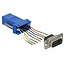 Delock Adapter D-Sub 9 pin male to RJ45 female Assembly Kit blue