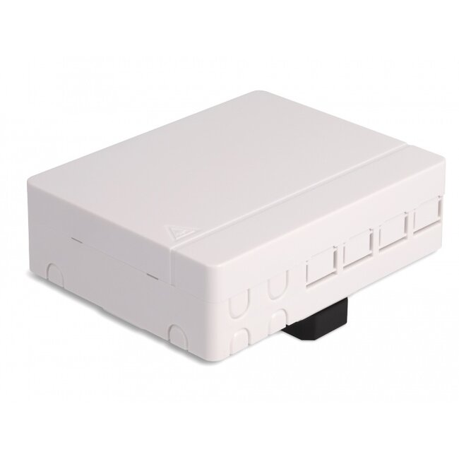 Delock Optical Fiber Connection Box for DIN Rail 4 x SC Simplex or LC Duplex white