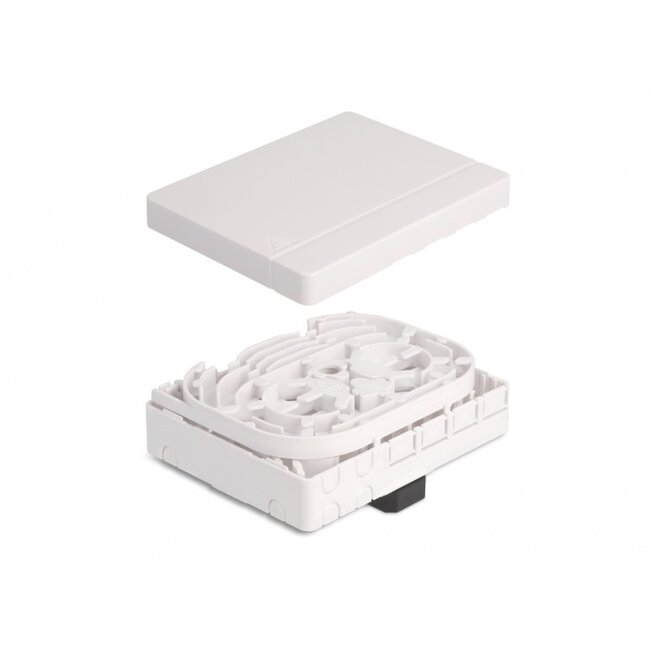 Delock Optical Fiber Connection Box for DIN Rail 4 x SC Simplex or LC Duplex white