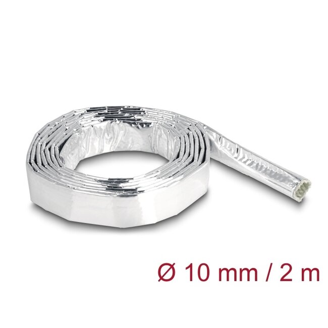 Delock Cable Sleeve made of glass fiber and aluminium 2 m x 10 mm