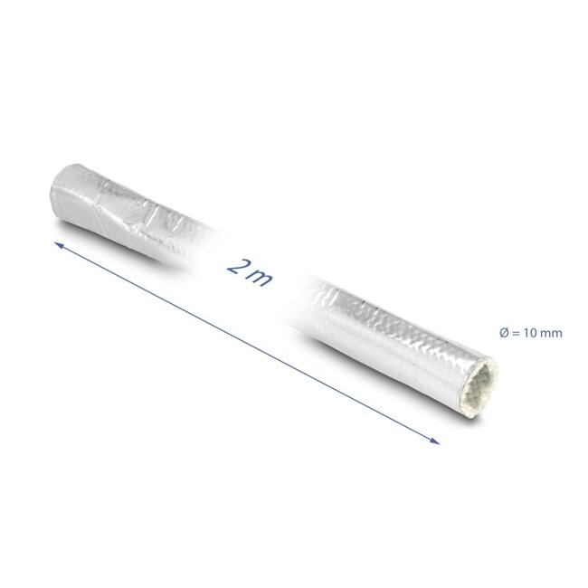 Delock Cable Sleeve made of glass fiber and aluminium 2 m x 10 mm