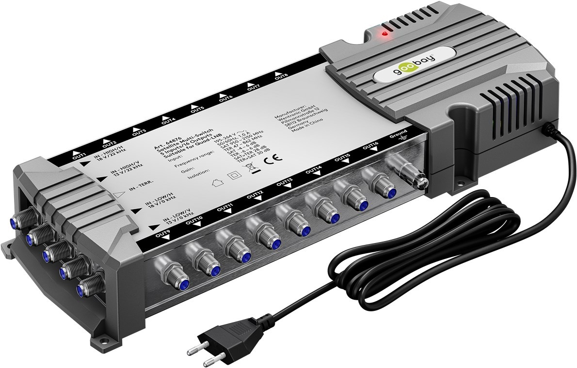 Goobay Sat Multiswitch 5 Inputs/16 Outputs |