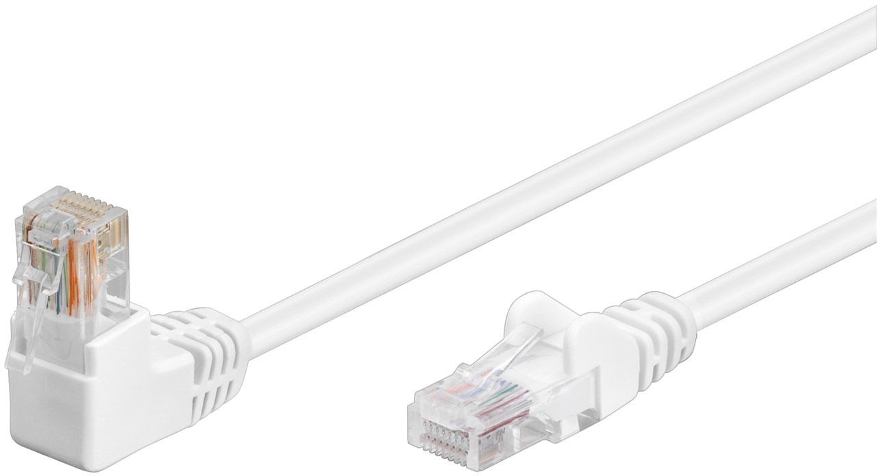 Wentronic CAT5E Netwerkkabel - RJ45 - wit - 1 m