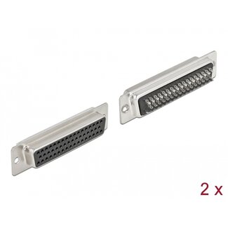 DeLOCK Delock D-Sub HD 50 pin female metal, solder version, 2 pieces