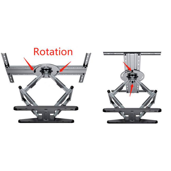 Draaibare full-motion TV muurbeugel 40'-80' max