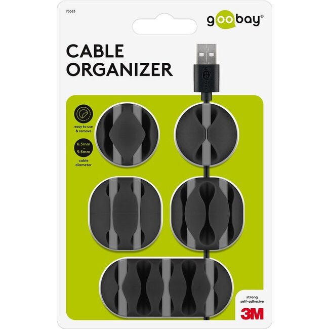 Goobay Cable Management Set, Black