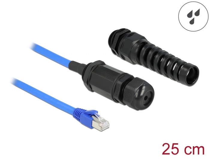 DeLOCK 66809. Snoerlengte: 0,25 m, Kabel standaard: Cat6, Kabelafscherming: SF/UTP (S-FTP), Aansluiting 1: RJ-45, Aansluiting 2: RJ-45