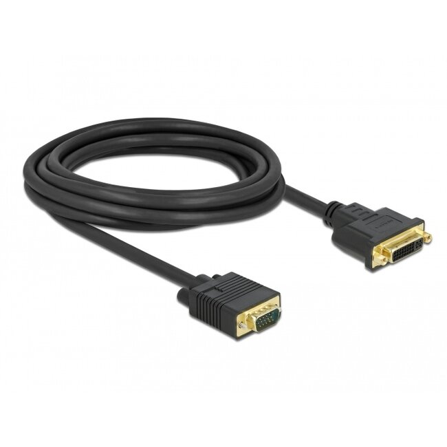 Delock Cable DVI 24+5 female to VGA male 3 m