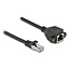 Delock Network Extension Cable S/FTP RJ45 plug to RJ45 jack Cat.6A 1 m black