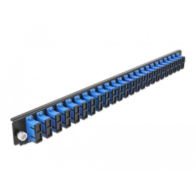 Delock 19″ Splice Box Front Panel 24 port SC Duplex blue