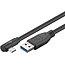 Goobay USB 3.0 USB-C™ to USB-A Cable, 90°, 1 m, Black