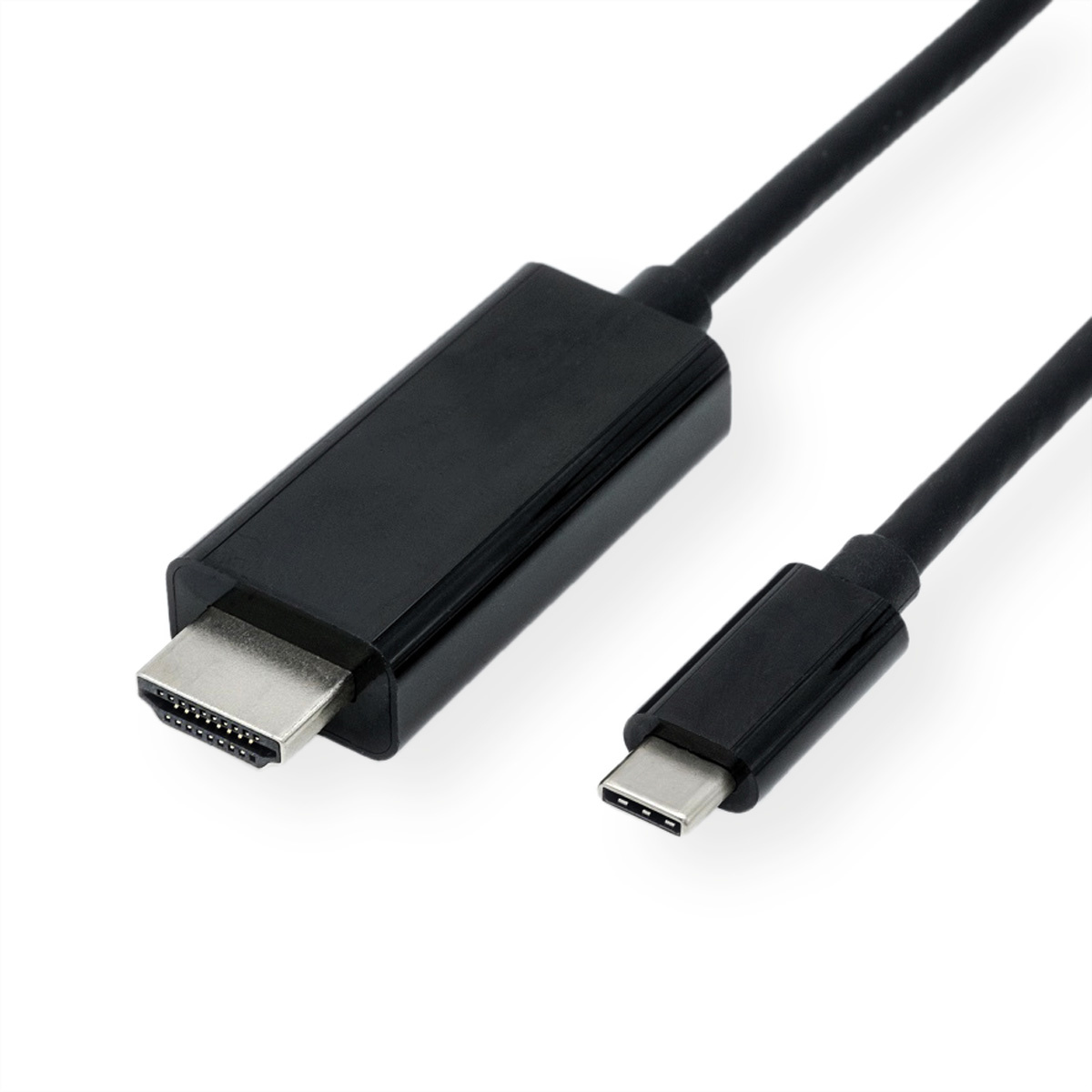 Value USB-C / HDMI Adapterkabel USB-C stekker, HDMI-A stekker 2.00 m Zwart 11.99.5841 USB-C-displaykabel