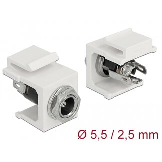 DeLOCK Delock Keystone Module DC 5.5 x 2.5 mm female white