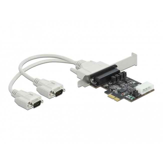 Delock PCI Express Card to 2 x Serial RS-232 with voltage supply 5 V / 12 V