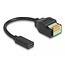 Delock USB 2.0 Cable USB Type-C™ female to Terminal Block Adapter with push button 15 cm