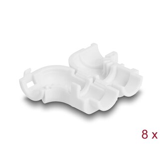 DeLOCK Delock Cable Clips for Angling 8 pieces white