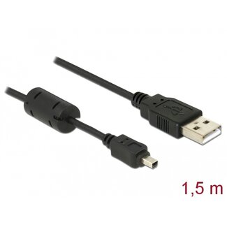 DeLOCK Delock Camera cable USB-B mini 4 pin male to USB-A 1,5 m male
