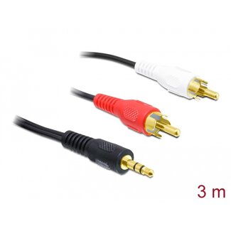 DeLOCK Delock Cable Audio 3.5 mm stereo jack male > 2 x RCA male 3 m