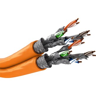 Goobay Goobay CAT 7A Duplex Network Cable, S/FTP (PiMF), orange 500 m
