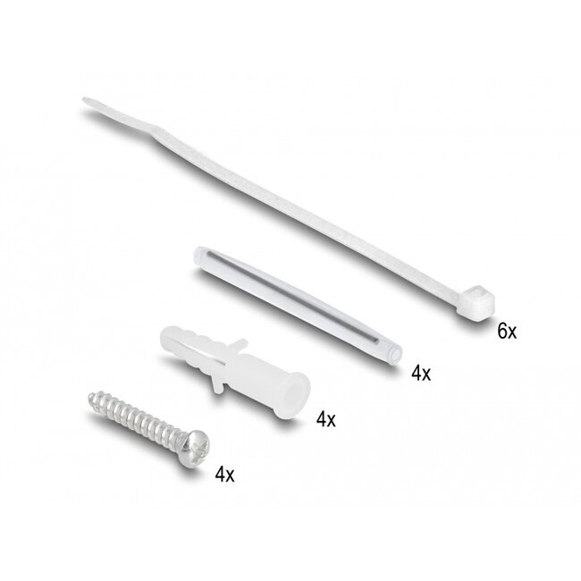 Delock Optical Fiber Connection Box for wall mounting for 2 x SC Simplex or LC Duplex white