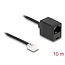 Delock Telephone Cable RJ11 plug to RJ45 jack black 10 m