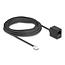 Delock Telephone Cable RJ11 plug to RJ45 jack black 10 m
