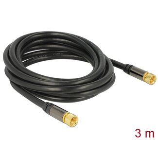 DeLOCK Delock Antenna cable F Plug > F Plug RG-6/U 3 m black
