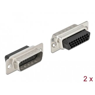 DeLOCK Delock D-Sub HD 26 pin crimp male, metal, 2 pieces