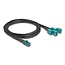 Delock Cable Mini FAKRA Z jack quad to 4 x FAKRA Z jack B-Type