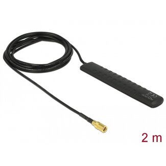 DeLOCK Delock DAB+ DVB-T2 Antenna SMB Plug 20 dBi active omnidirectional black adhesive mounting