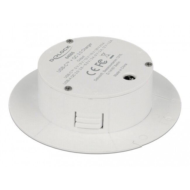 Delock USB Type-C™ Charger PD 85 W + Qualcomm Quick Charge 3.0 for table mounting