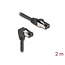 Delock RJ45 Network Cable Cat.8.1 S/FTP 90° downwards angled / straight 2 m black
