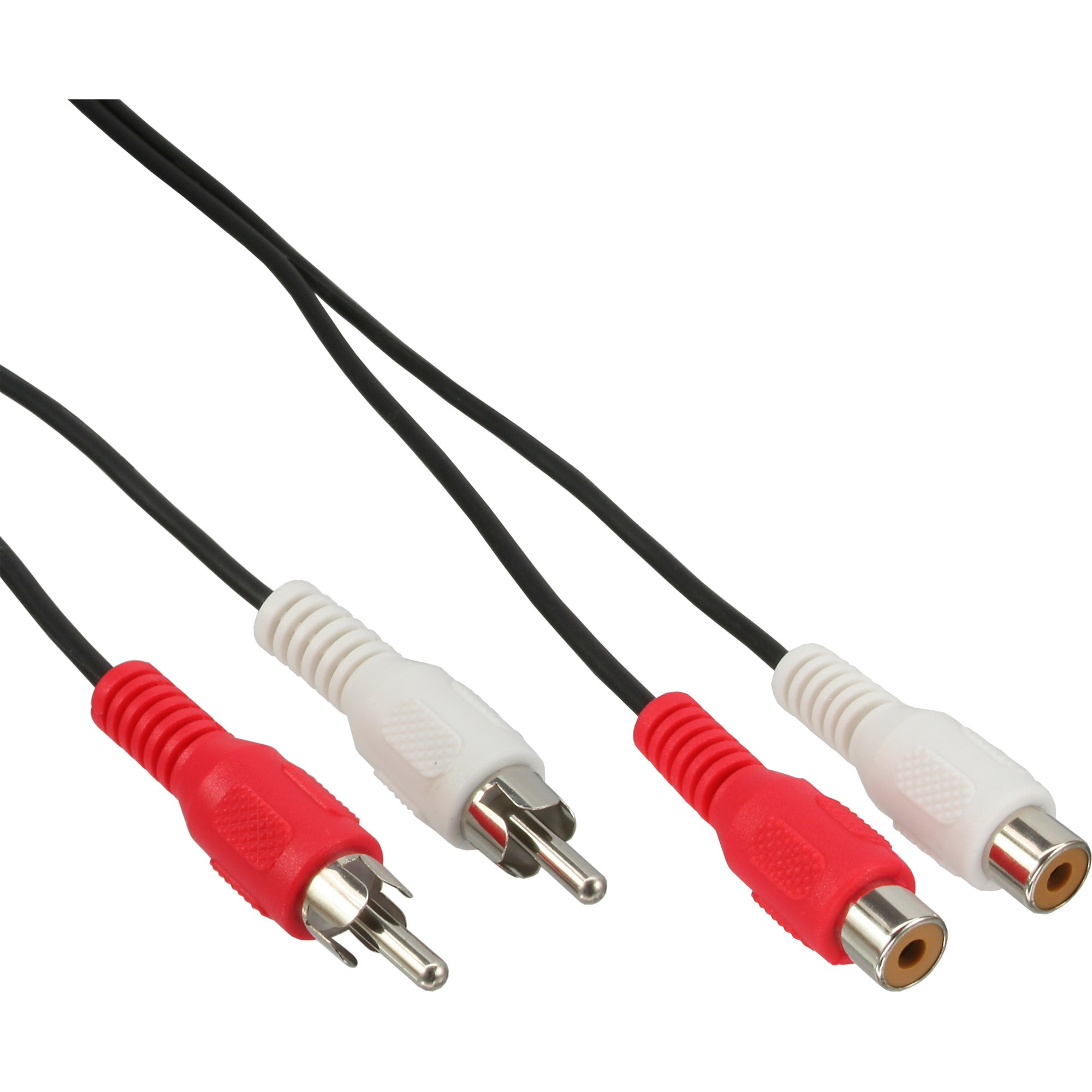 InLine 5m 2x RCA M/FM. Aansluiting 1 type: Mannelijk, Aansluiting 2: 2 x RCA, Aansluiting 2 type: Vrouwelijk, Contact geleider materiaal: Nikkel, AWG draad omvang: 28, Snoerlengte: