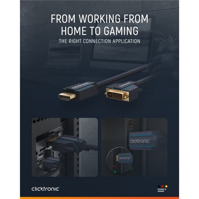 Clicktronic DVI to HDMI™ Adapter Cable 7.5 m