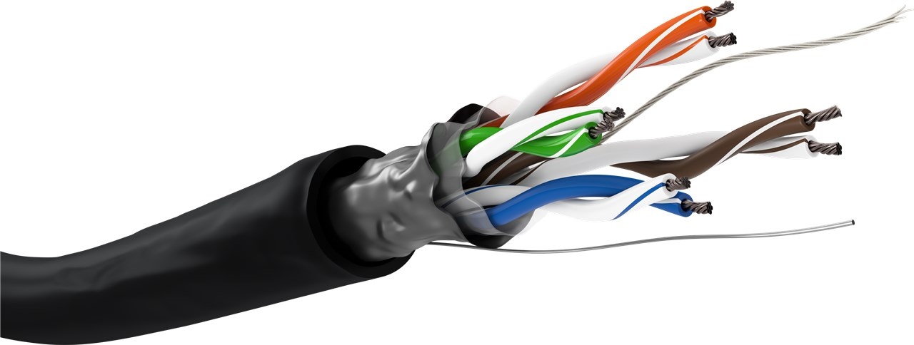 Goobay 57295. Snoerlengte: 100 m, Kabel standaard: Cat5e, Kabelafscherming: F/UTP (FTP)