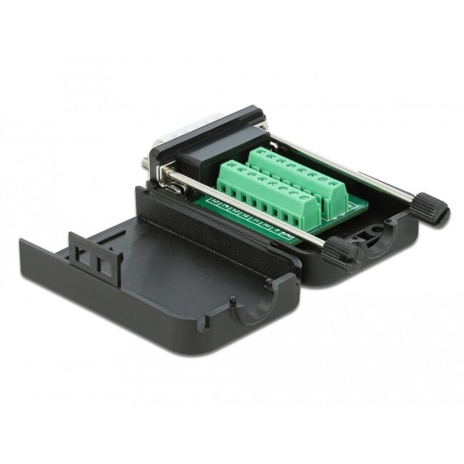 Delock D-Sub15 male to Terminal Block with Enclosure