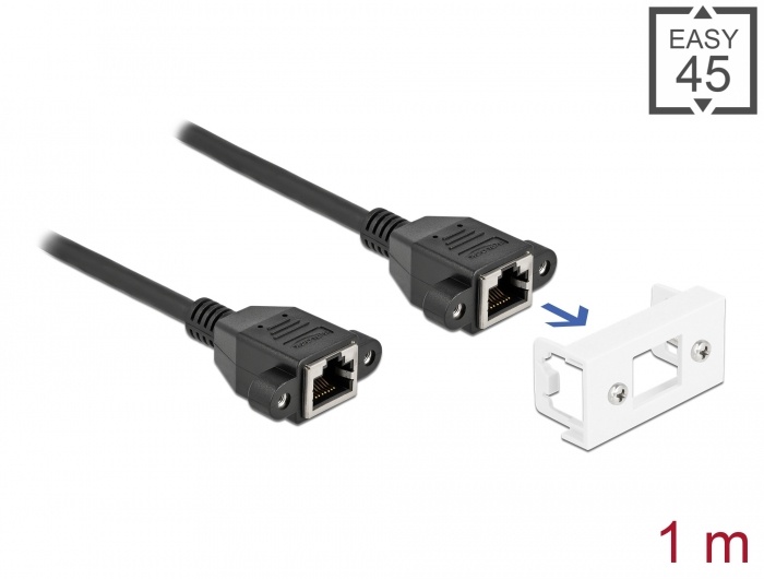 DeLOCK 87131, 1 m, Cat6a, S/FTP (S-STP), RJ-45, RJ-45
