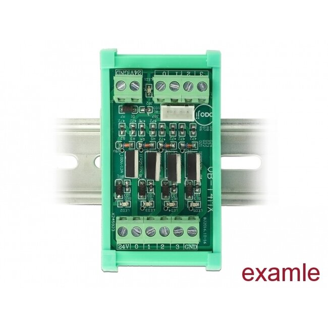 Delock Board Holder (72 mm) for DIN Rail 20 cm long