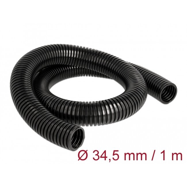 Delock Cable protection sleeve 1 m x 34.5 mm black
