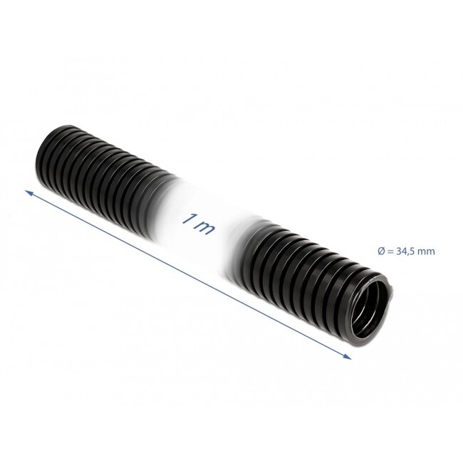 Delock Cable protection sleeve 1 m x 34.5 mm black