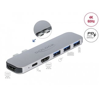 DeLOCK Delock Docking Station for MacBook Dual HDMI 4K / PD / Hub