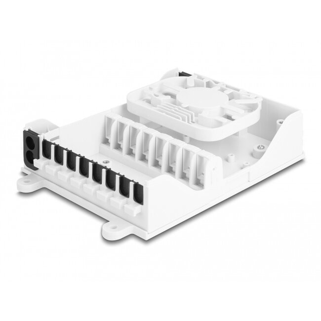 Delock Fiber Optic Distribution Box FTTH indoor for wall mounting 8 port white