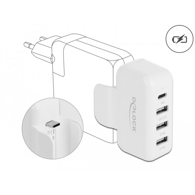Delock Adapter for Apple power supply with PD and QC 3.0