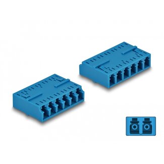 DeLOCK Delock Optical Fiber Coupler HD LC Hexaplex female to LC Hexaplex female blue