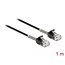 Delock Cable RJ45 plug to RJ45 plug with bend protection Cat.6A 1 m black
