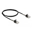 Delock Cable RJ45 plug to RJ45 plug with bend protection Cat.6A 1 m black