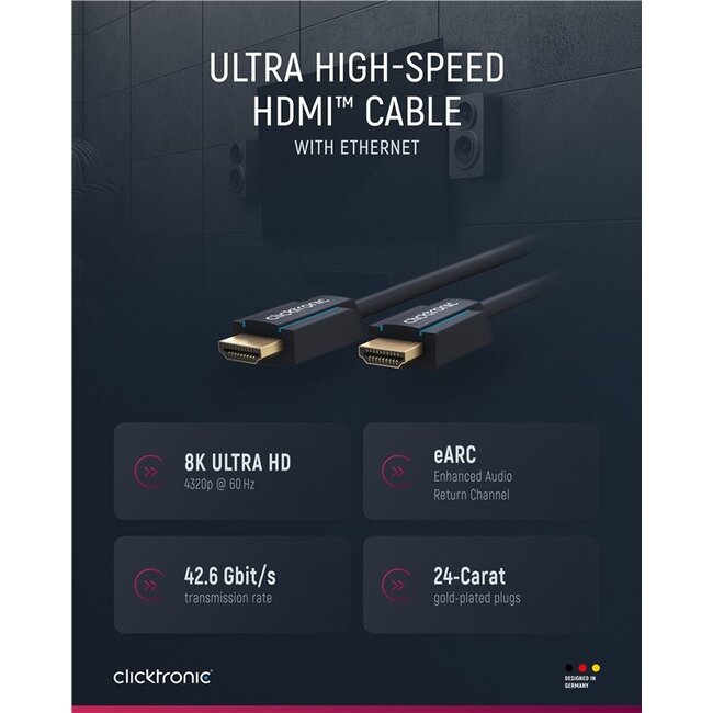 Clicktronic Ultra High Speed HDMI™ Cable 1 m
