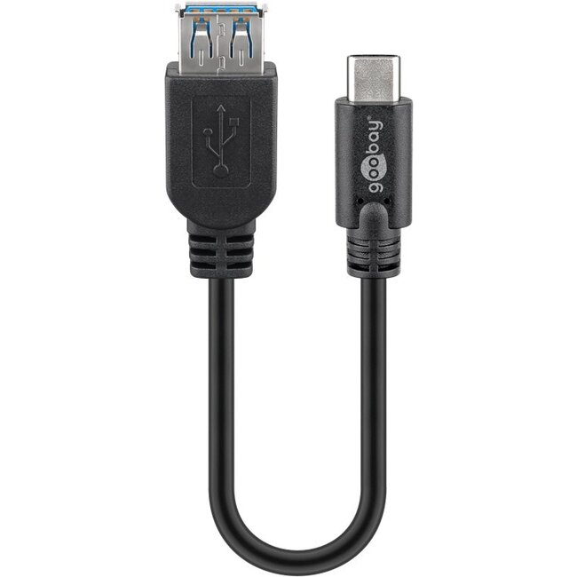 Goobay Sync & Charge Super Speed USB-C™ to USB A 3.0 extension cable 0.2 m